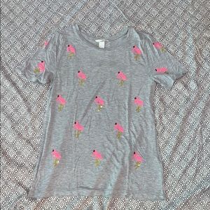 Sequined flamingo shirt